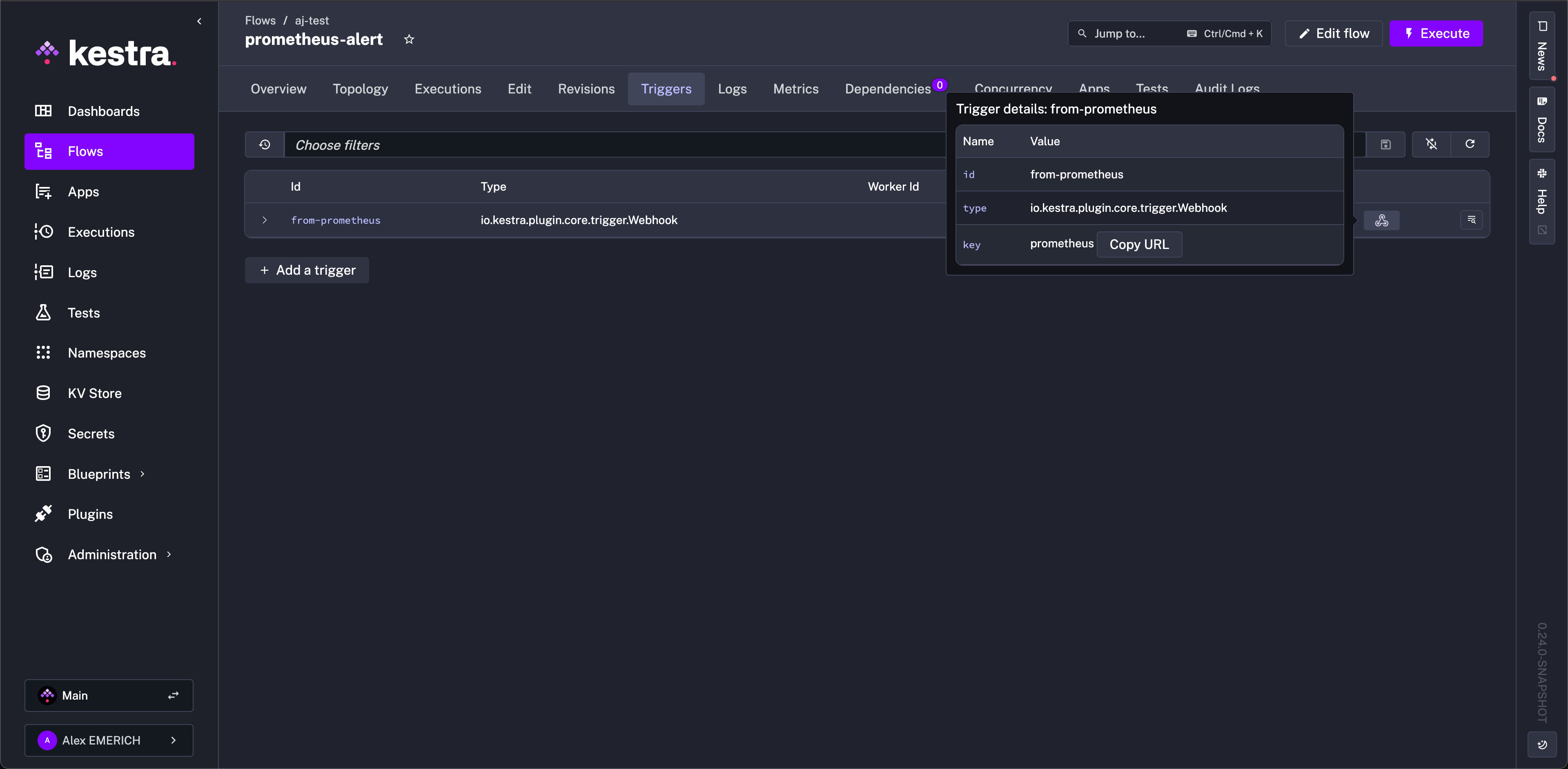 Prometheus Webhook Trigger